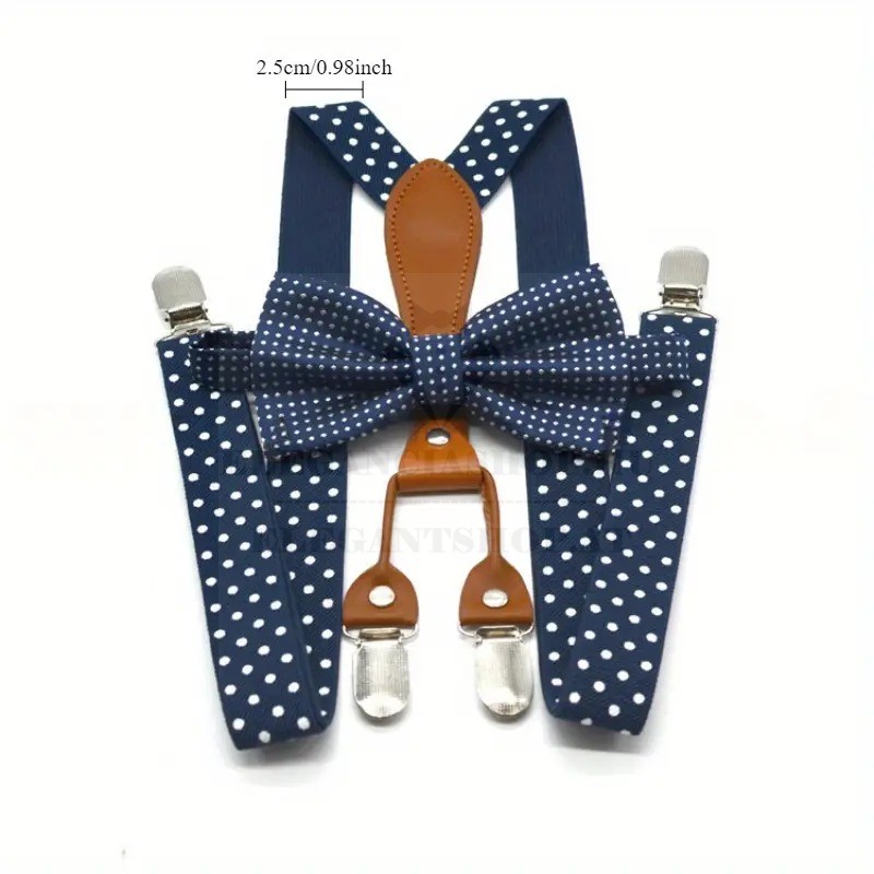                   Pöttyös nadrágtartó szett - Kék Férfi nadrágtartó